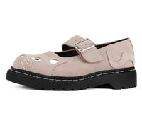Dusty Rose Suede Kitty Mary Jane - T.U.K.T2373-05