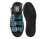 V3199L Emerald Metallic 3-Buckle Mondo Sandal