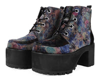 A3285L Floral Velvet Nosebleed Boot