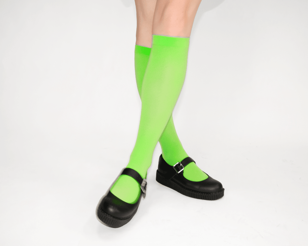 TSK1165 Green Knee-High Nylon Mesh Sock TSK1165-OS