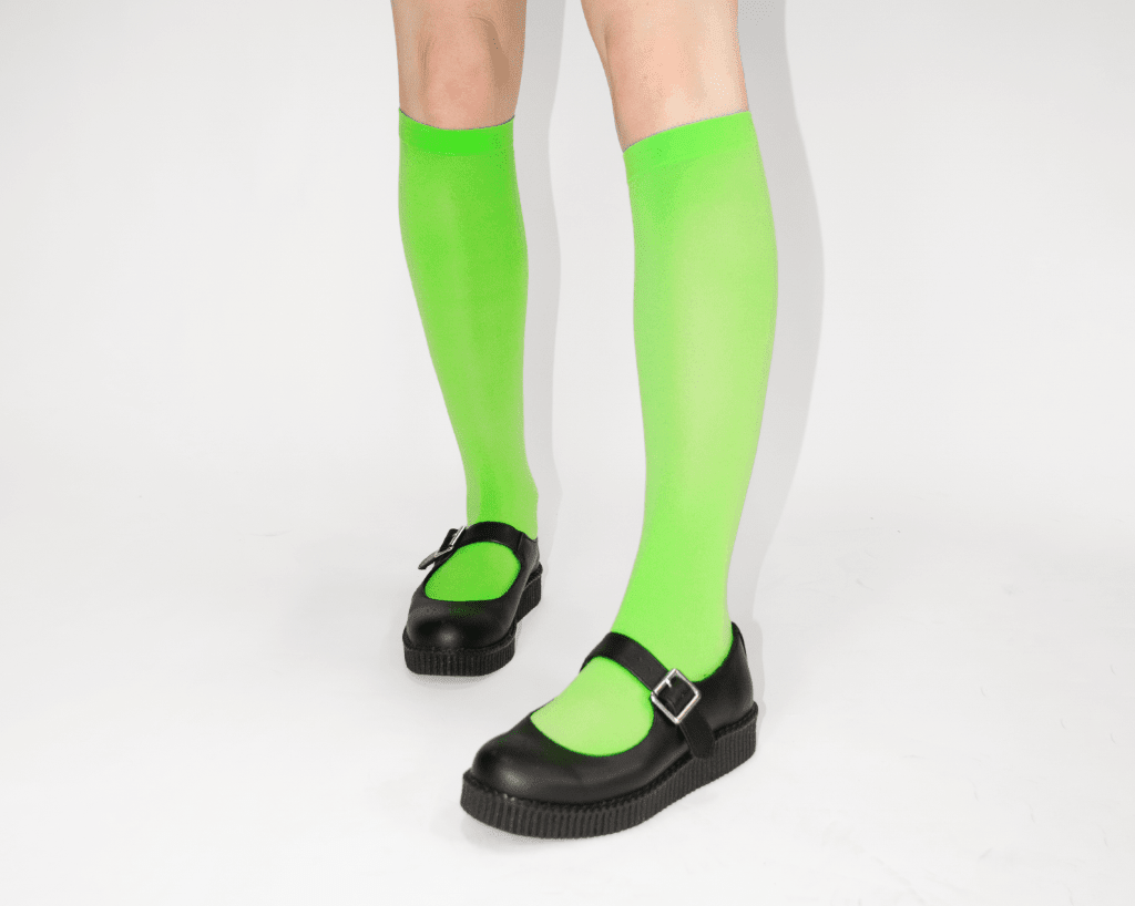 TSK1165 Green Knee-High Nylon Mesh Sock TSK1165-OS