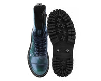A3195 Green Rub-Off 10-Eye Double Decker Boot