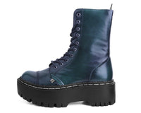 A3195 Green Rub-Off 10-Eye Double Decker Boot
