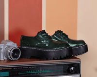 A3193L Green Rub-Off Double Decker Brogue