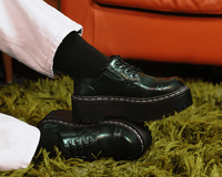 A3193L Green Rub-Off Double Decker Brogue