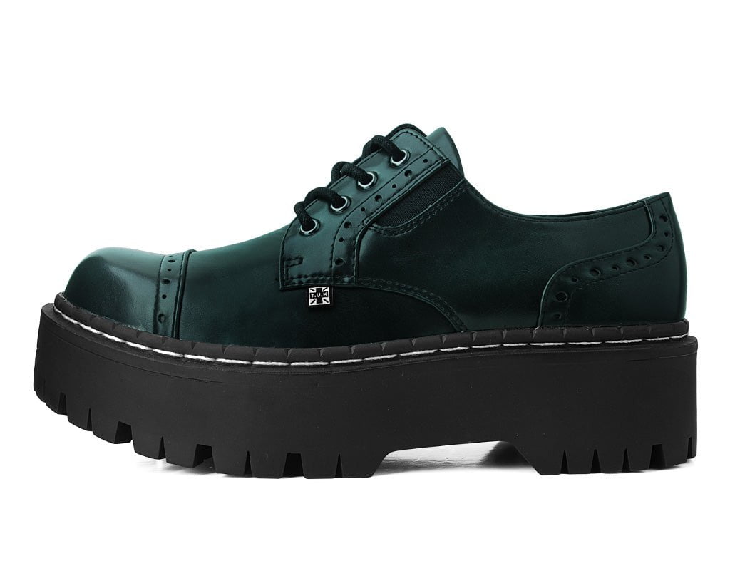 A3193L Green Rub-Off Double Decker Brogue