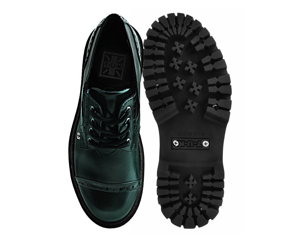 A3193L Green Rub-Off Double Decker Brogue