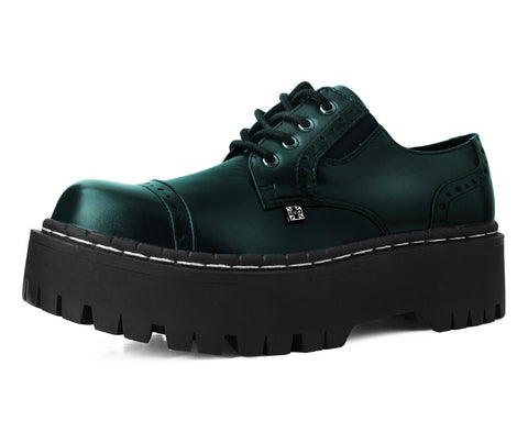 A3193L Green Rub-Off Double Decker Brogue