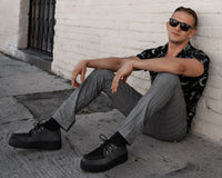 Grey & Black Suede Viva Mondo Creeper - T.U.K.V3339-03