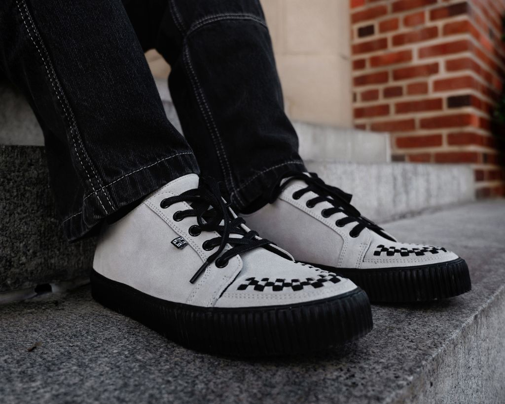 A3379 Grey Lace-Up Creeper Sneaker