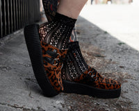 V3356L Leopard Print Creeper Mule