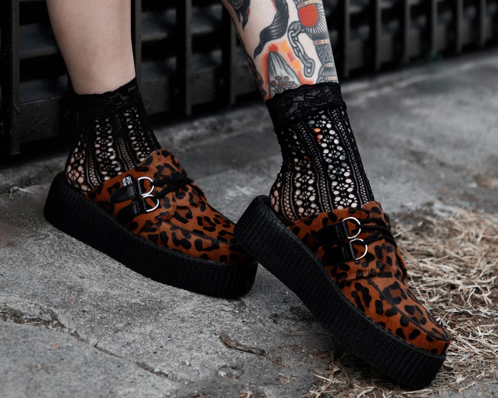 V3356L Leopard Print Creeper Mule