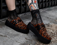 V3356L Leopard Print Creeper Mule