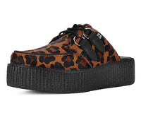 V3356L Leopard Print Creeper Mule