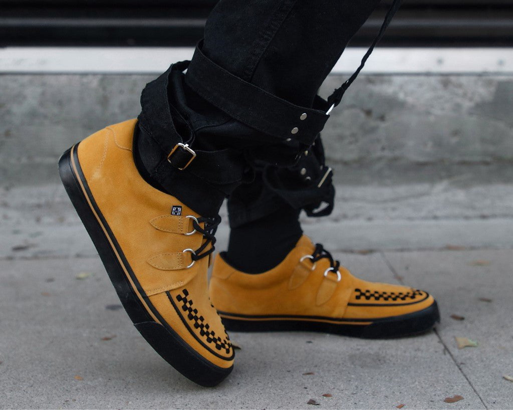 A3329 Mustard Suede Creeper Sneaker
