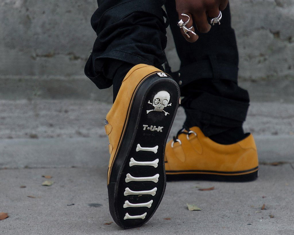 A3329 Mustard Suede Creeper Sneaker