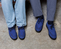 F3416 Navy Suede Viva Low creeper