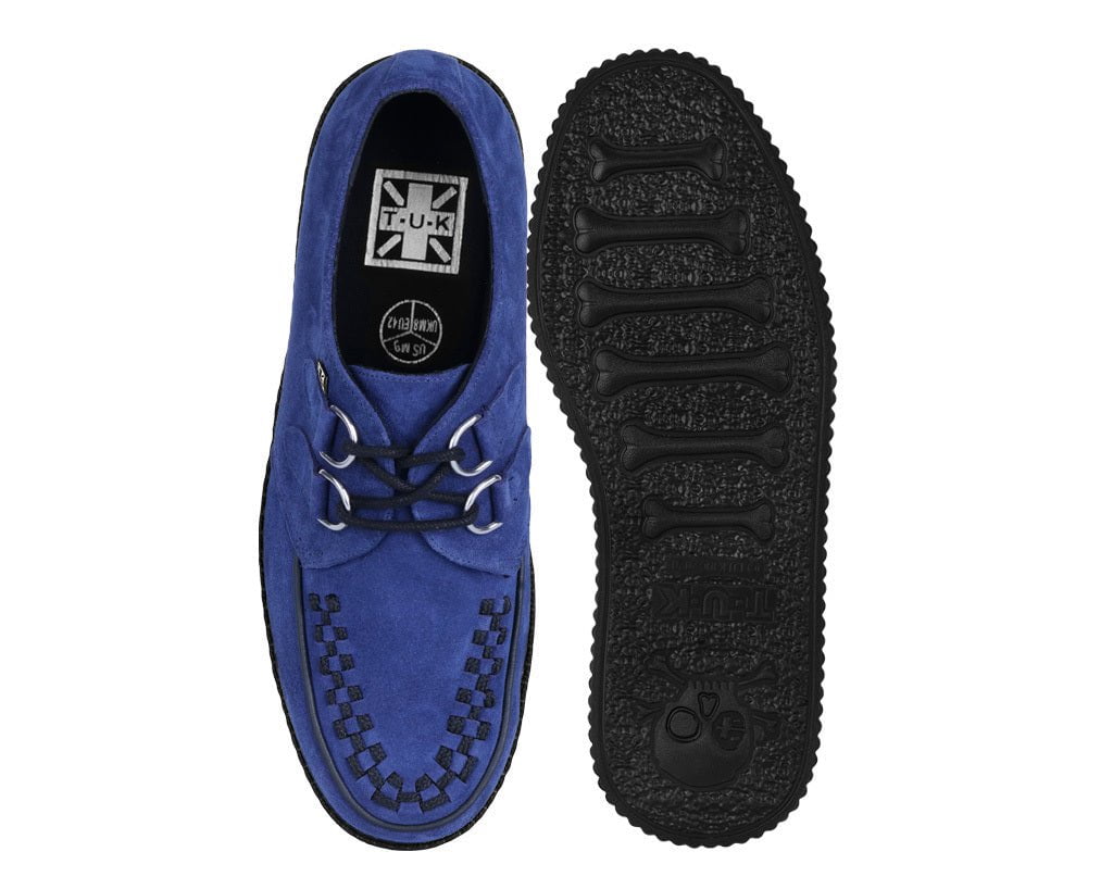 F3416 Navy Suede Viva Low creeper
