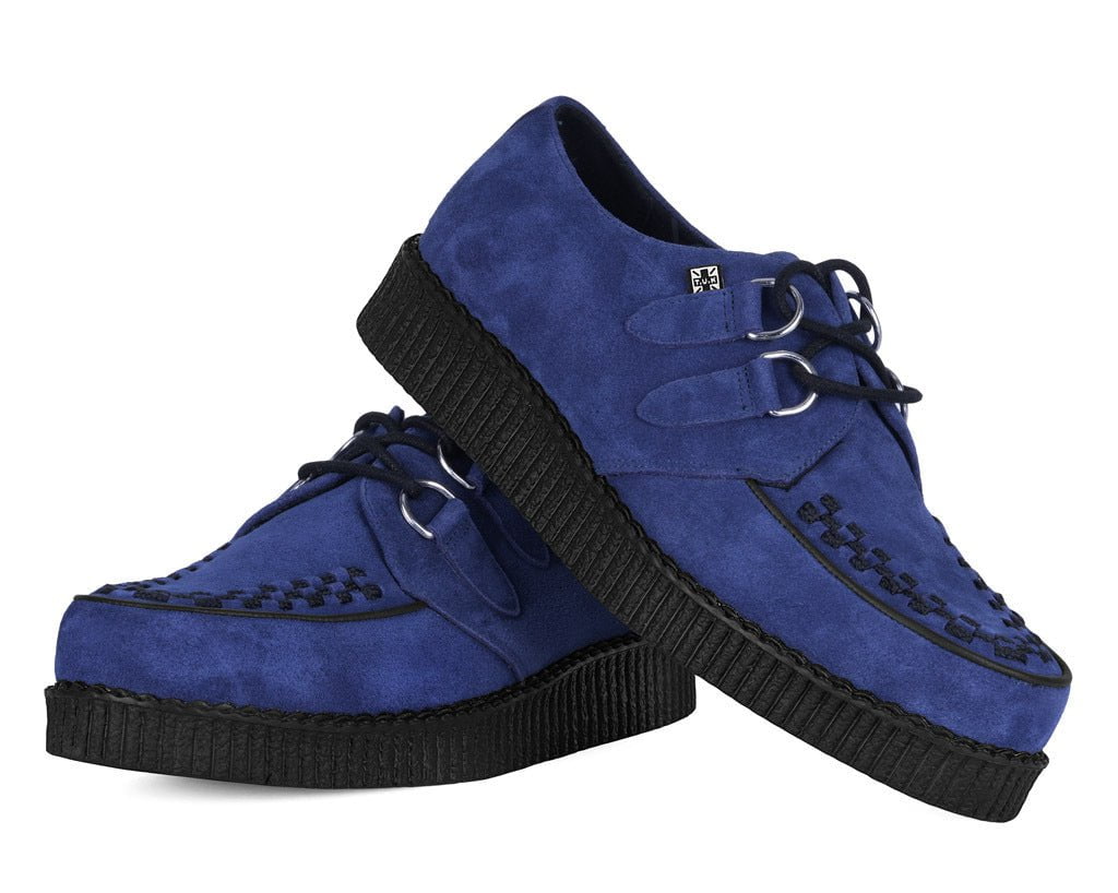 F3416 Navy Suede Viva Low creeper