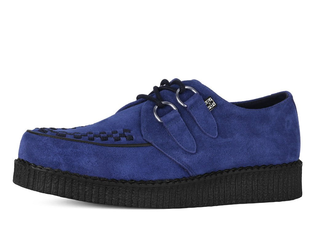 F3416 Navy Suede Viva Low creeper