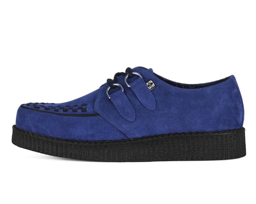 F3416 Navy Suede Viva Low creeper