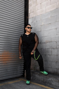 A3397 Neon Green Suede Creeper Sneaker