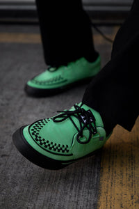 A3397 Neon Green Suede Creeper Sneaker