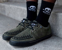 A3330 Olive Green Suede Creeper Sneaker