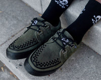 A3330 Olive Green Suede Creeper Sneaker