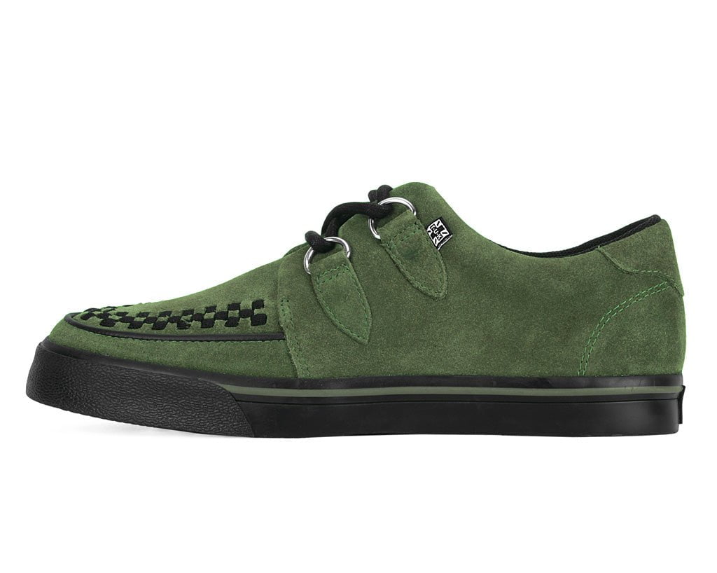 A3330 Olive Green Suede Creeper Sneaker