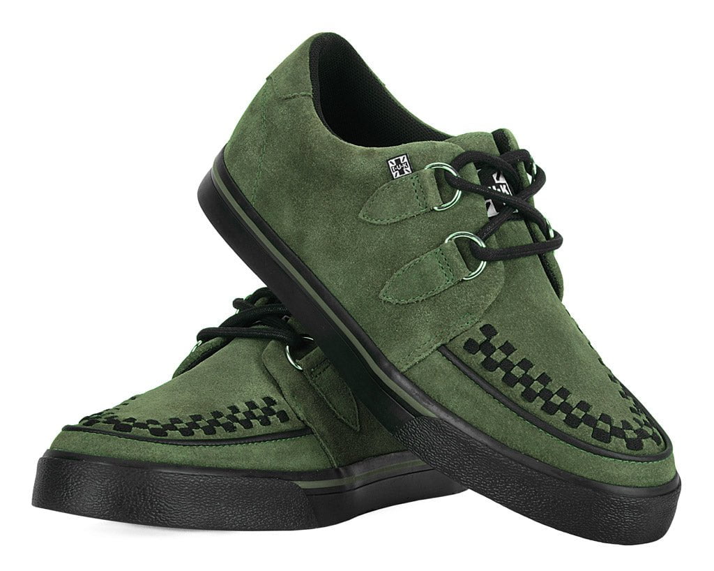 A3330 Olive Green Suede Creeper Sneaker