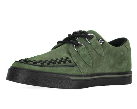 A3330 Olive Green Suede Creeper Sneaker
