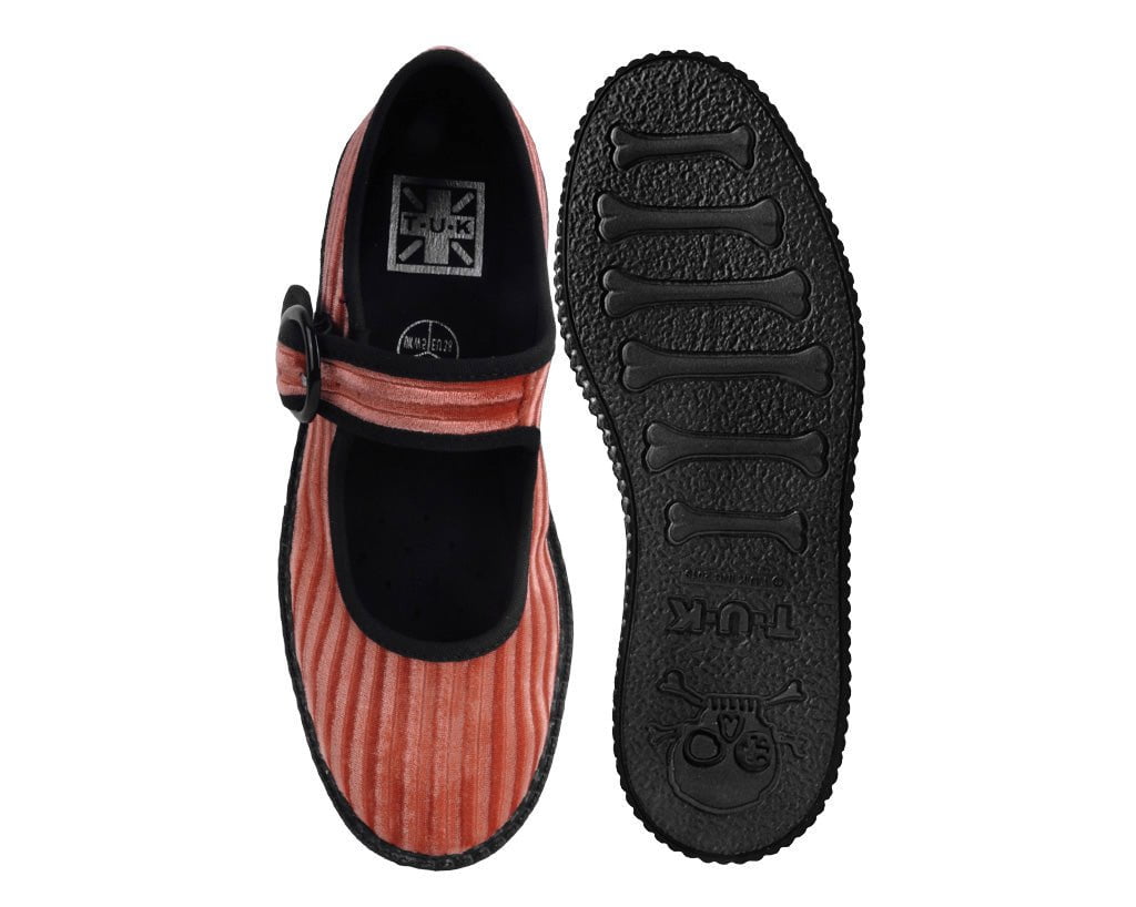 F3215L Orange Corduroy Viva Low Mary Jane