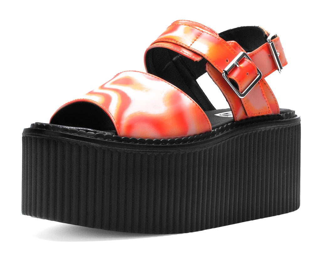 S3306L Orange Wavy Strato Sandal