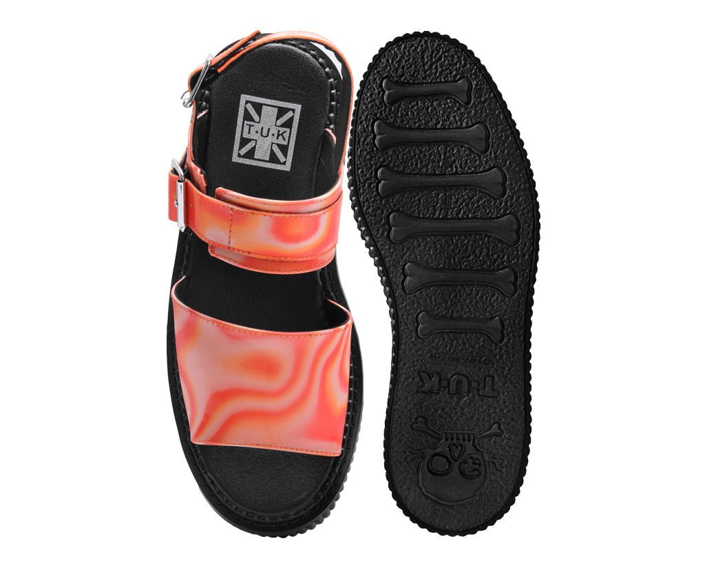S3306L Orange Wavy Strato Sandal