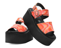S3306L Orange Wavy Strato Sandal