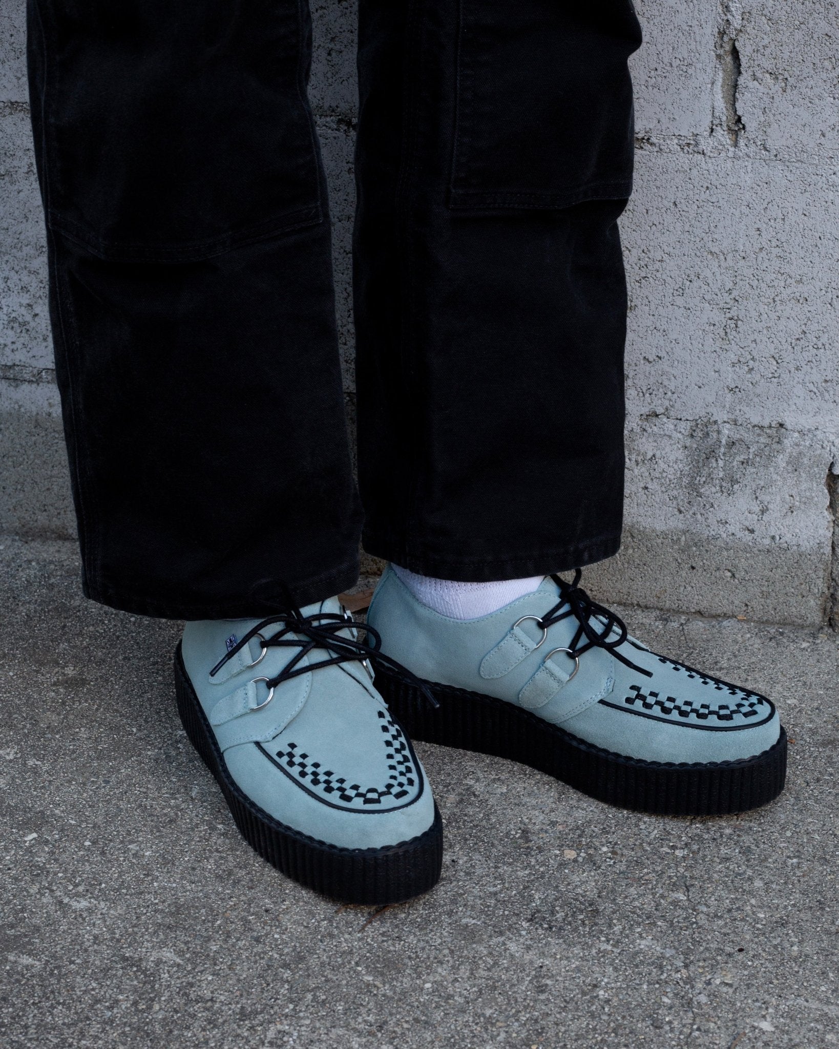 V3466 Pale Blue Suede Viva Mondo Creeper