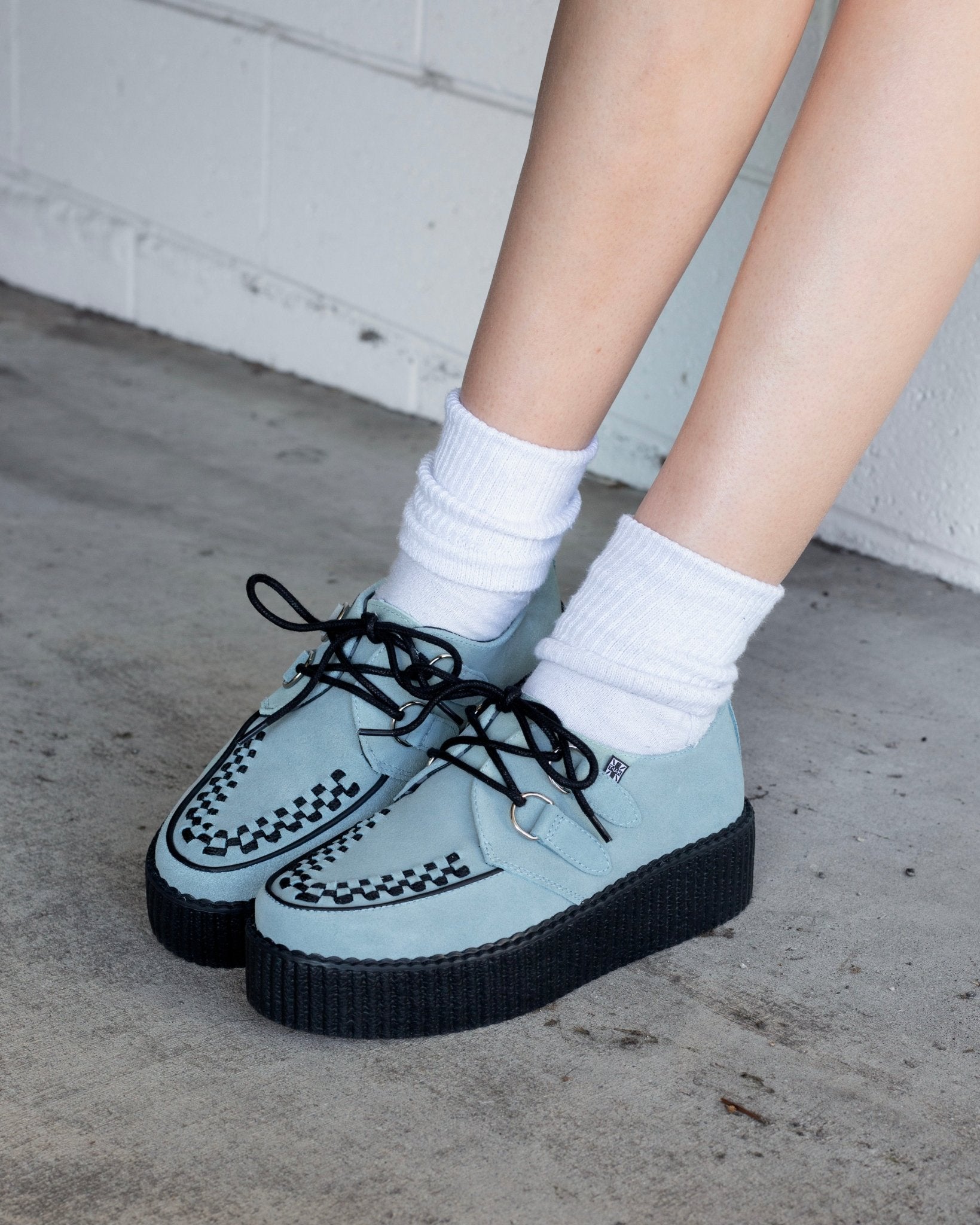 V3466 Pale Blue Suede Viva Mondo Creeper
