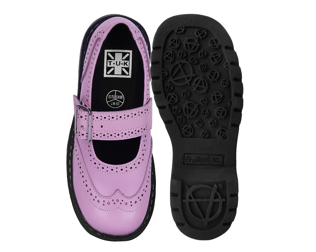 T2347 Pink Brogue Mary Jane