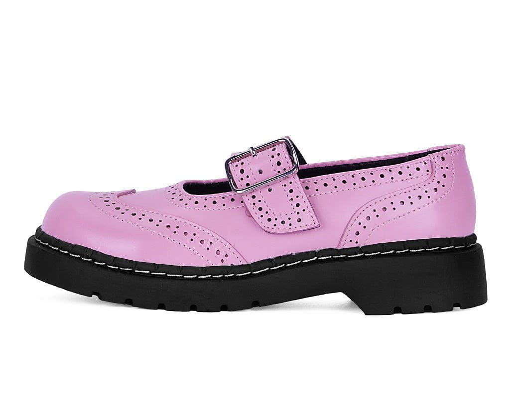 T2347 Pink Brogue Mary Jane