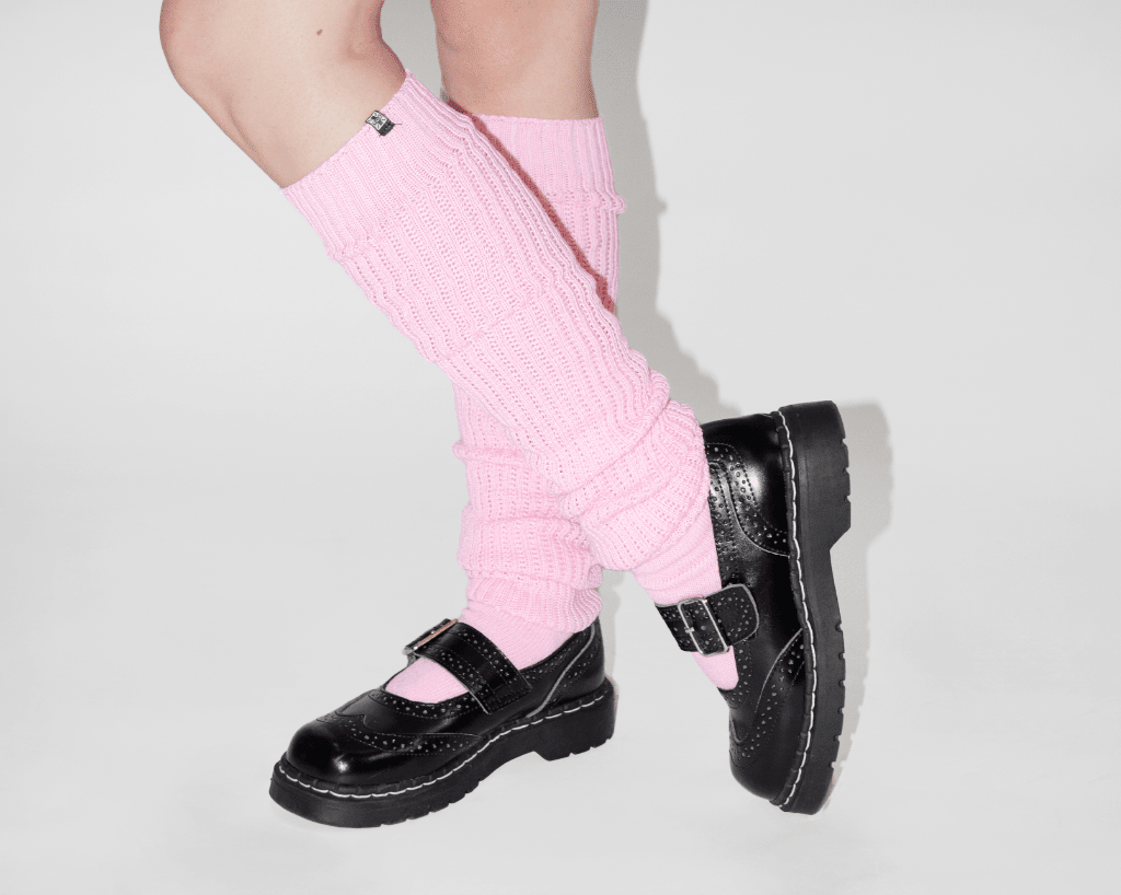 TSK1155 Pink Knit Slouch Sock TSK1155-OS
