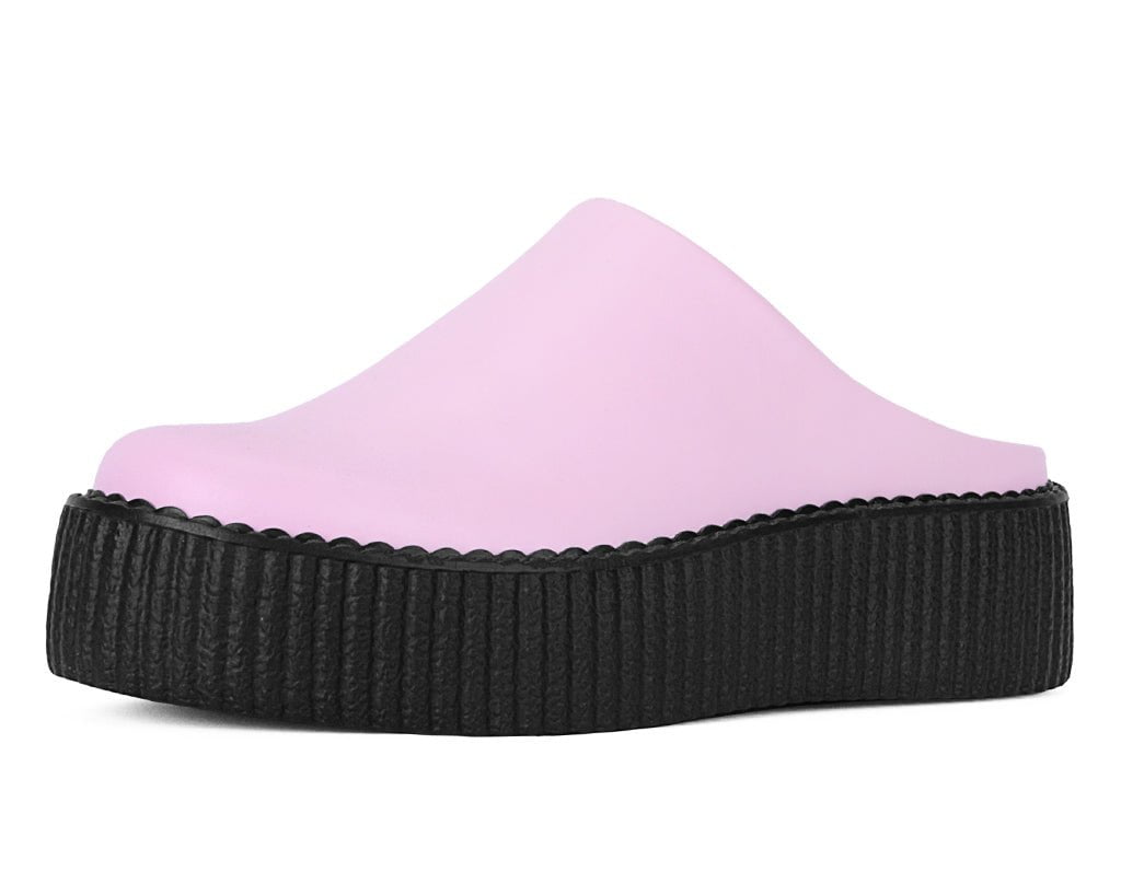 V3372L Pink Leather Viva Mondo Creeper Clog