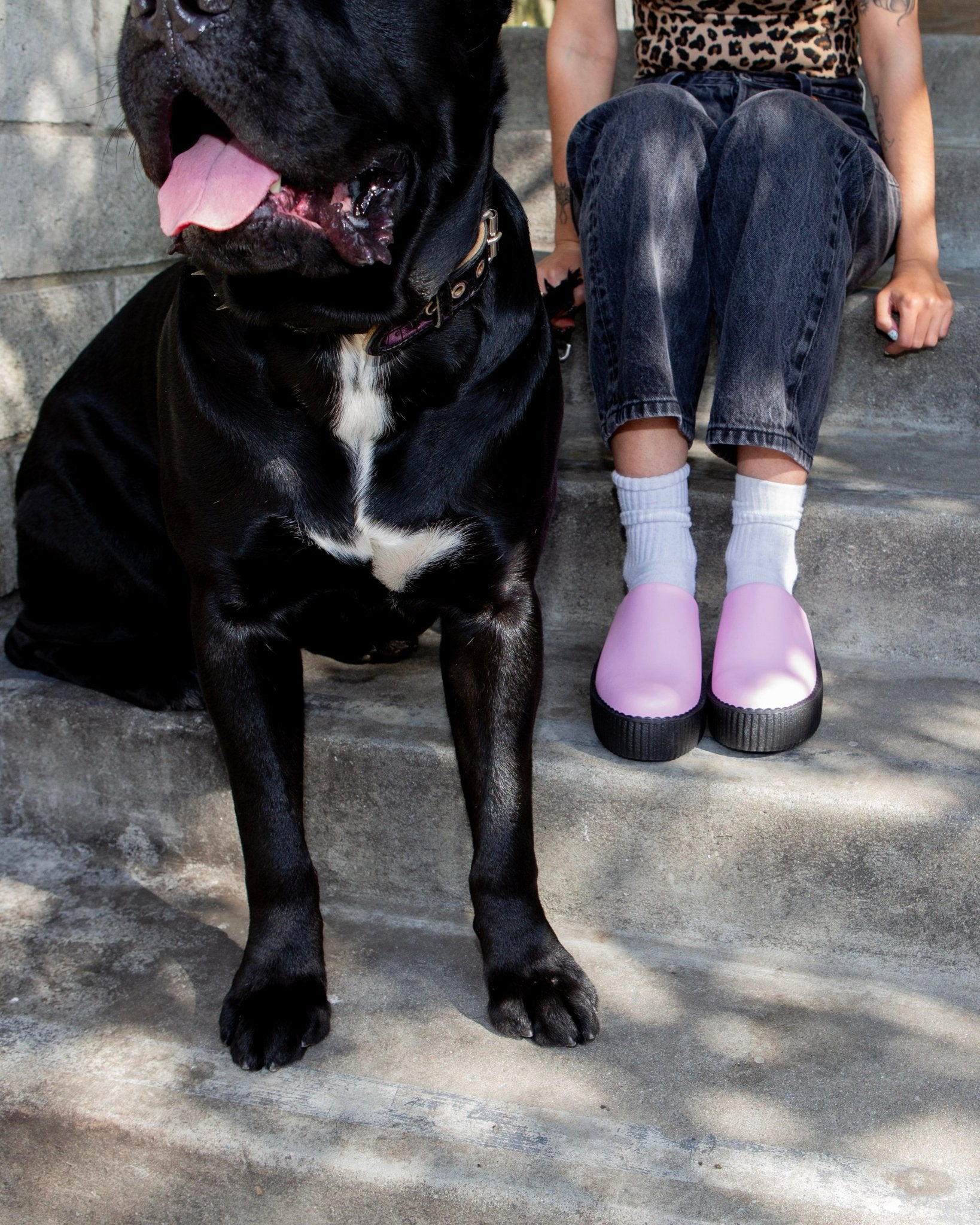 V3372L Pink Leather Viva Mondo Creeper Clog