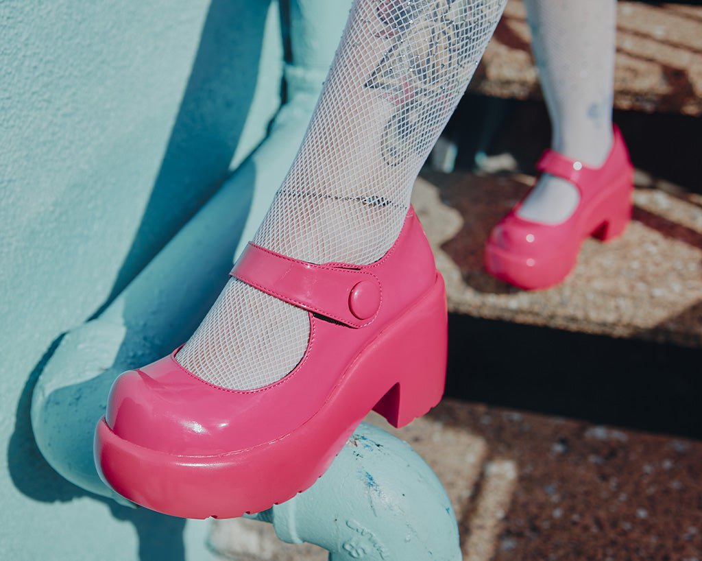 A3219L Pink Liquid Bubble Mary Jane Platform