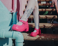 A3219L Pink Liquid Bubble Mary Jane Platform