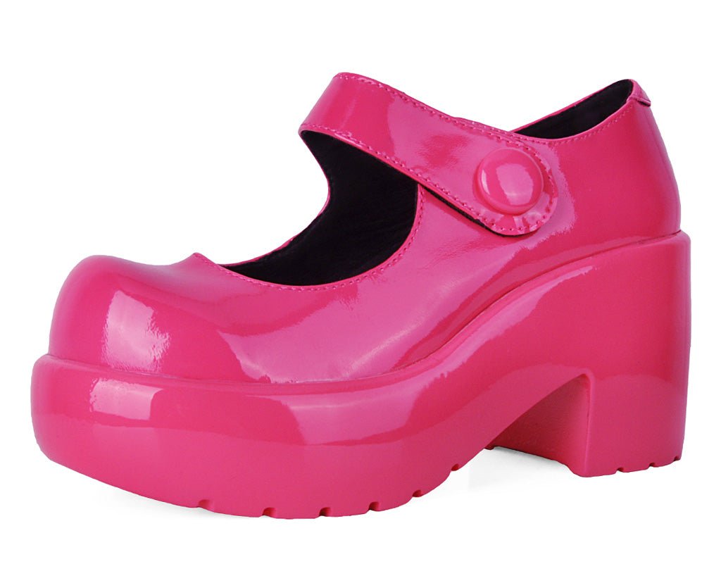 A3219L Pink Liquid Bubble Mary Jane Platform