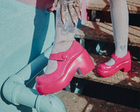A3219L Pink Liquid Bubble Mary Jane Platform