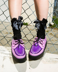 Pink & Purple Leather Viva Mondo Creeper - T.U.K.V3360-03