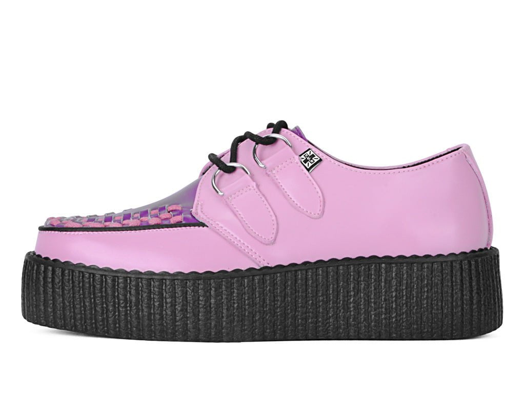 Pink & Purple Leather Viva Mondo Creeper - T.U.K.V3360-03