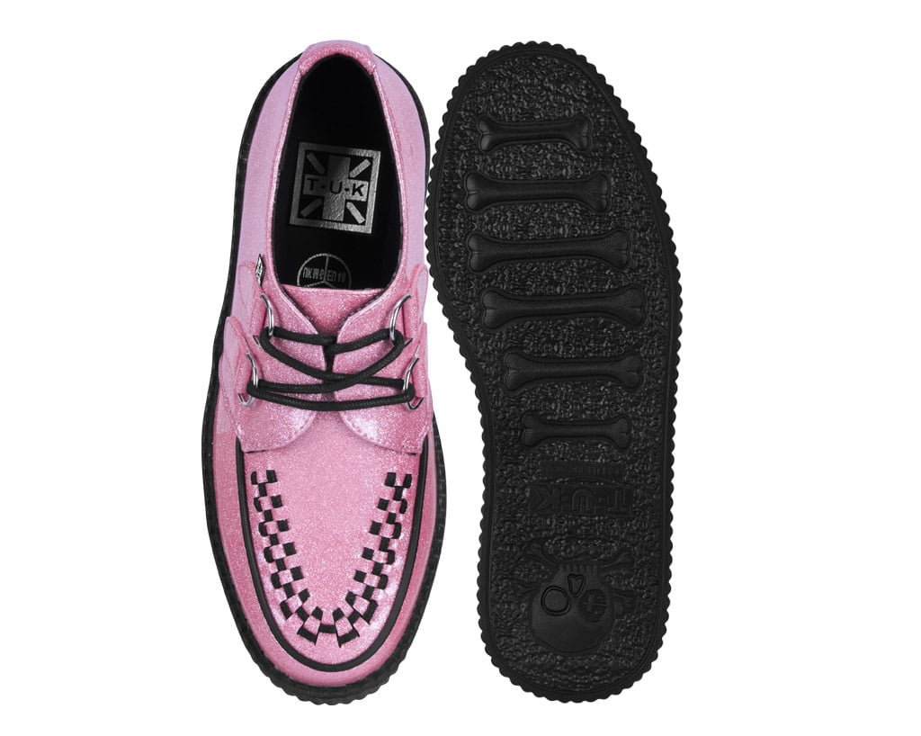 Pink Vinyl Glitter Viva Mondo Creeper - T.U.K.V3488-03